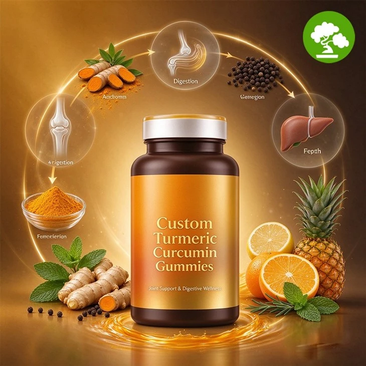 Custom Turmeric Curcumin Gummies